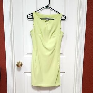 Rampage Yellow Green Sleeveless Sheath Mini Dress 90s!